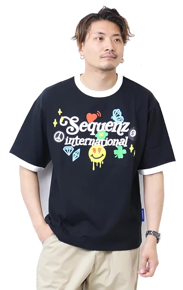 レオナール 花とピストルのプリント 半袖Tシャツ レオナール 花とピストルのプリント 半袖Tシャツ